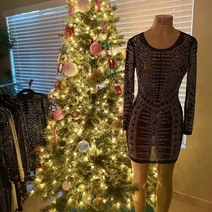 Black bling dress